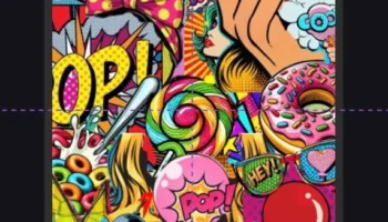 Coque de téléphone à motif pop art, onomatopées de bande dessinée façon comics